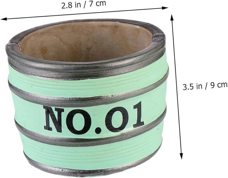 Cement Ashtray Set Vintage Home Decor For Living Room Office Bar European Style Yellow Green - Image 5